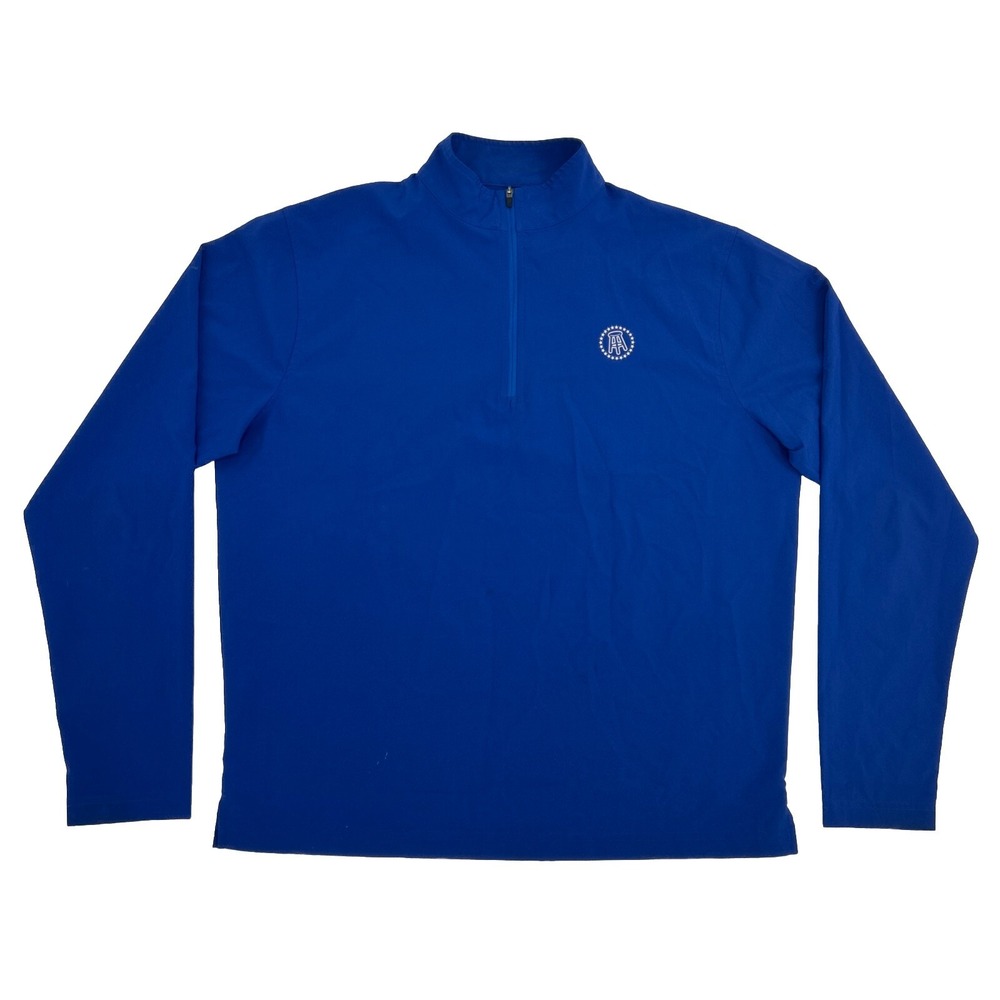 Barstool Sports 1/4 Zip Pullover Windbreaker Mens M Blue Golf Long Sleeve